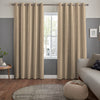 Fae Textured Plain Made To Measure Curtains Natural