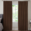 Fae Textured Plain Made To Measure Curtains Mahogany
