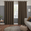 Manco Textured Stripe Made To Measure Curtains Sepia