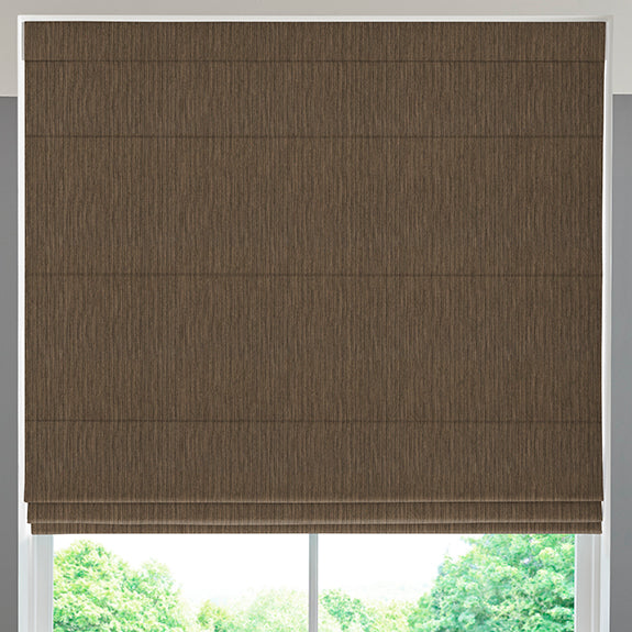 Manco Textured Stripe Made To Measure Roman Blind Sepia