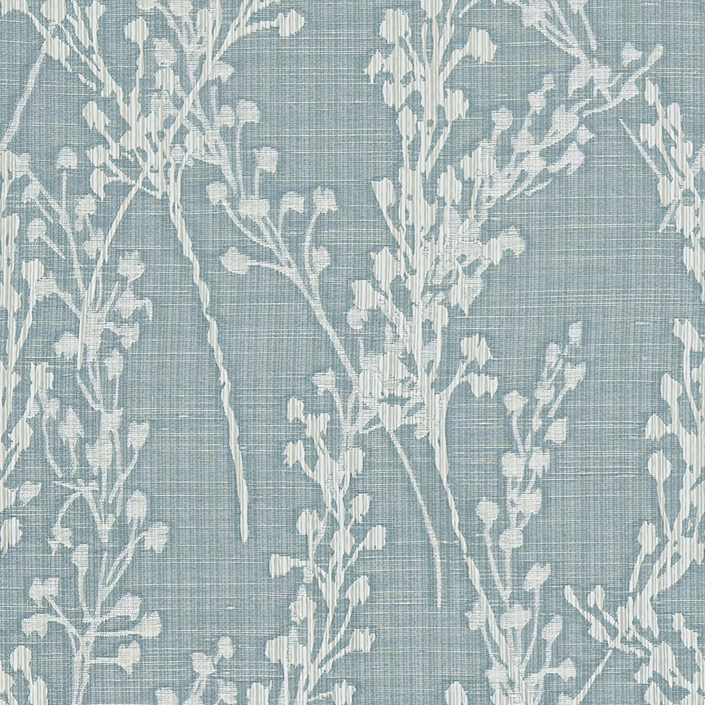 Grace Jacquard Sprig Made To Measure Curtains Smoky Blue