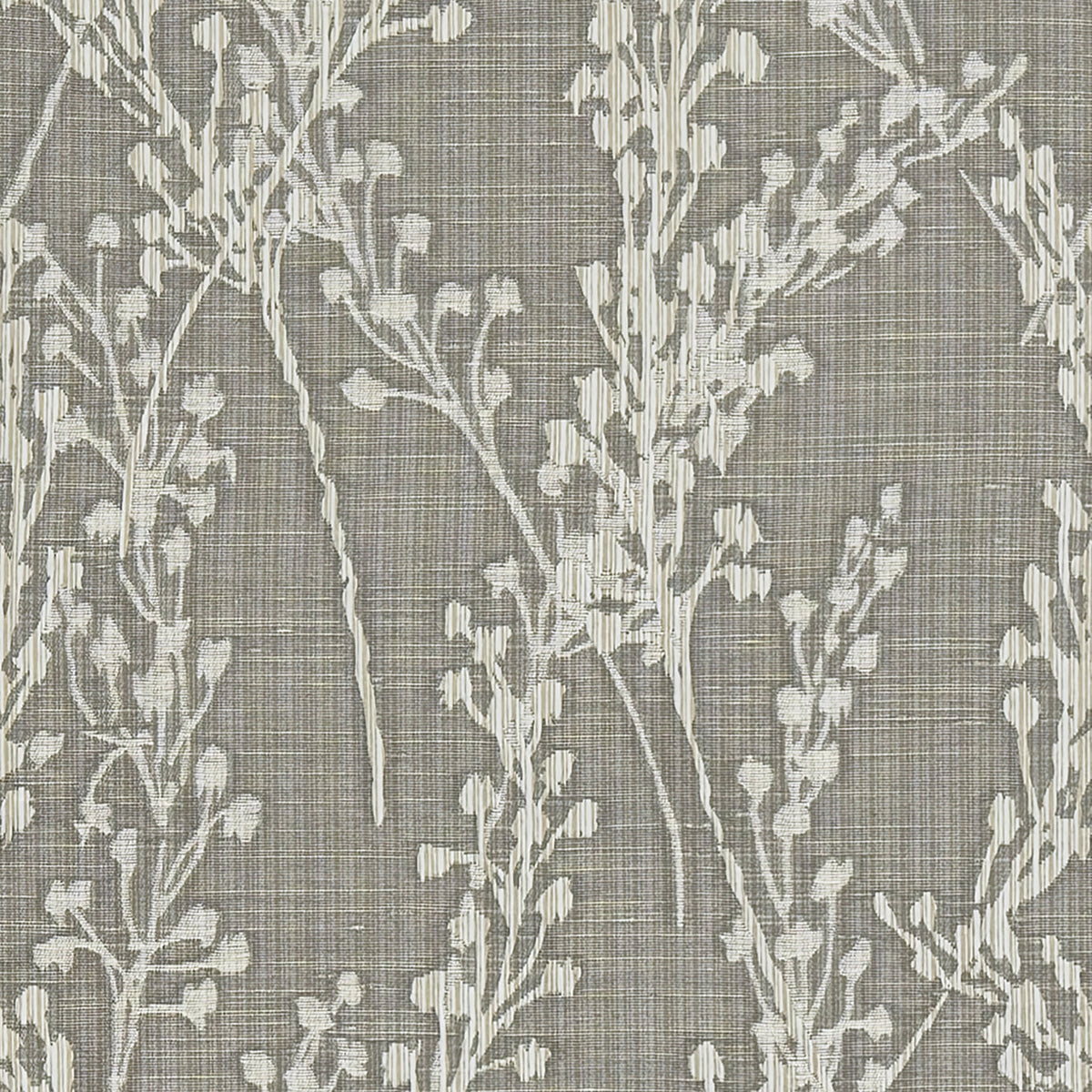 Grace Jacquard Sprig Made To Measure Curtains Smoke
