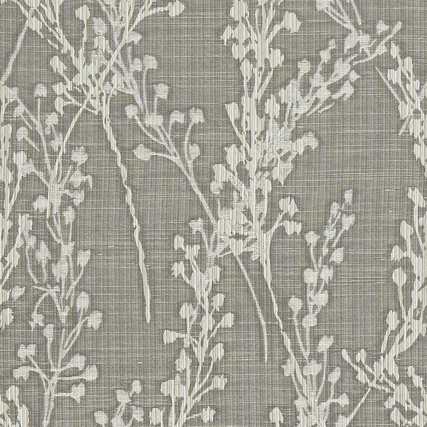 Grace Jacquard Floral Made To Measure Curtains + FREE Track - Wave Smoke