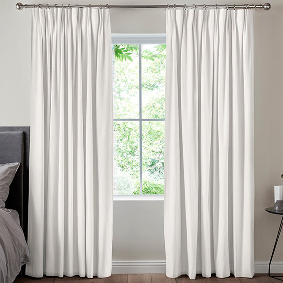Lindy Shimmer Woven Made To Measure Curtains Snow