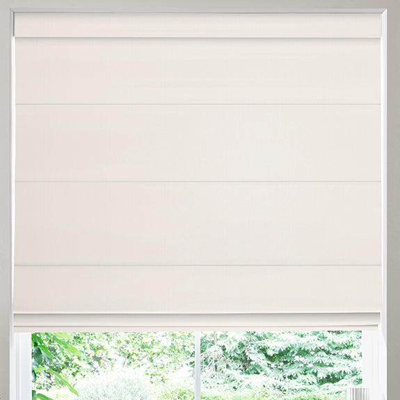 Lindy Shimmer Woven Made To Measure Roman Blind Snow