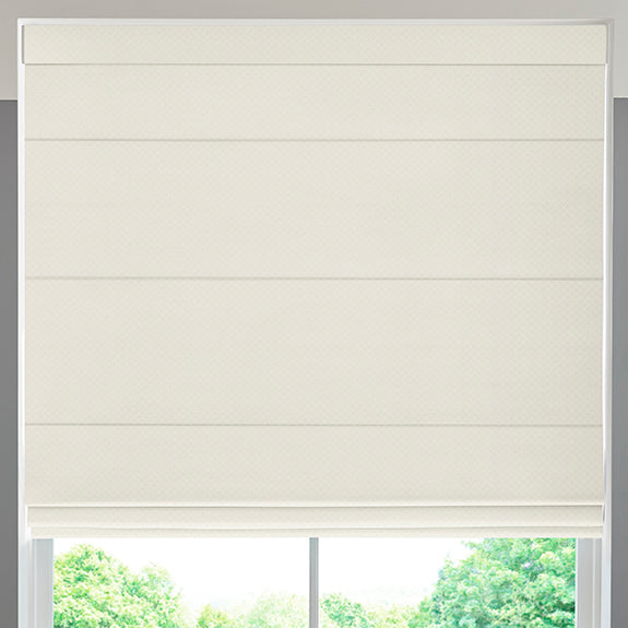 Kris Woven Diamond Made To Measure Roman Blind Alabaster