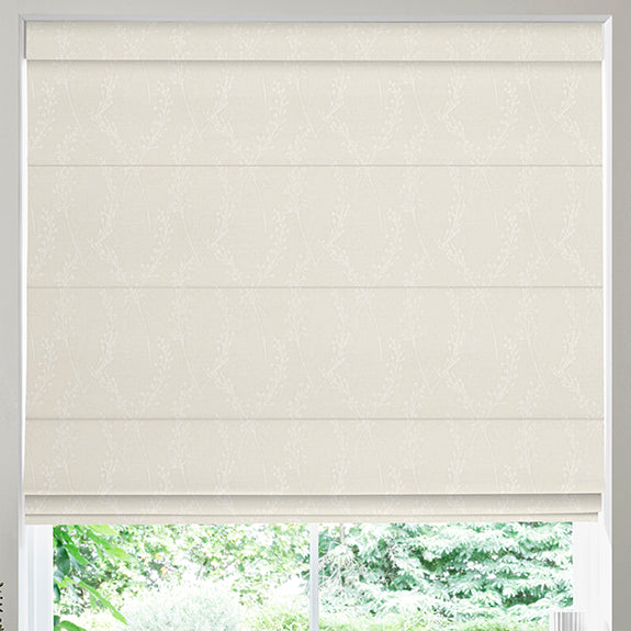 Grace Jacquard Sprig Made To Measure Roman Blind Frost