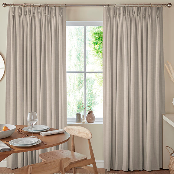 Jillian Soft Plain Made To Measure Curtains Biscotti