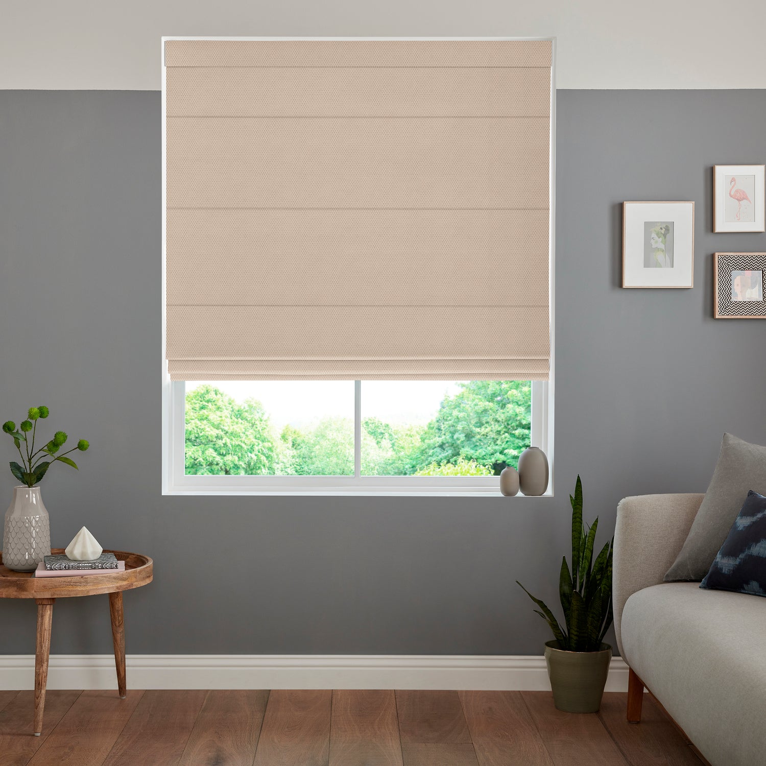 Arla Soft Texture Made To Measure Roman Blind Latte