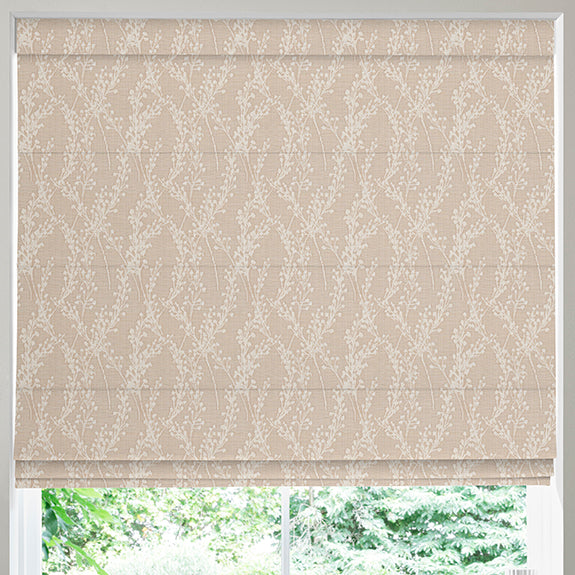 Grace Jacquard Sprig Made To Measure Roman Blind Linen