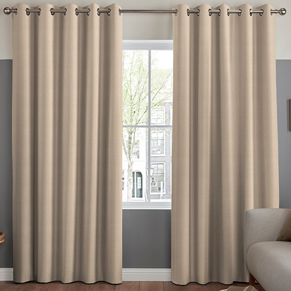 Jamie Jacquard Made To Measure Curtains Mushroom