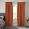 Lindy Shimmer Woven Made To Measure Curtains Burnt Umber