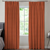 Lindy Shimmer Woven Made To Measure Curtains Burnt Umber