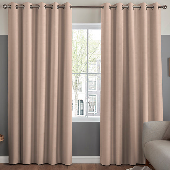 Arla Soft Texture Made To Measure Curtains Blush