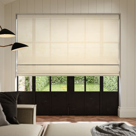 ANTE DECOR Karrika NO JOINS Sheer Made To Measure Roman Blind Wheat