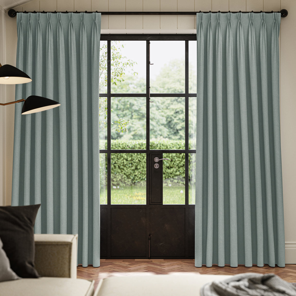 ANTE DECOR Fortress NO JOINS Dimout Made To Measure Curtains Fog
