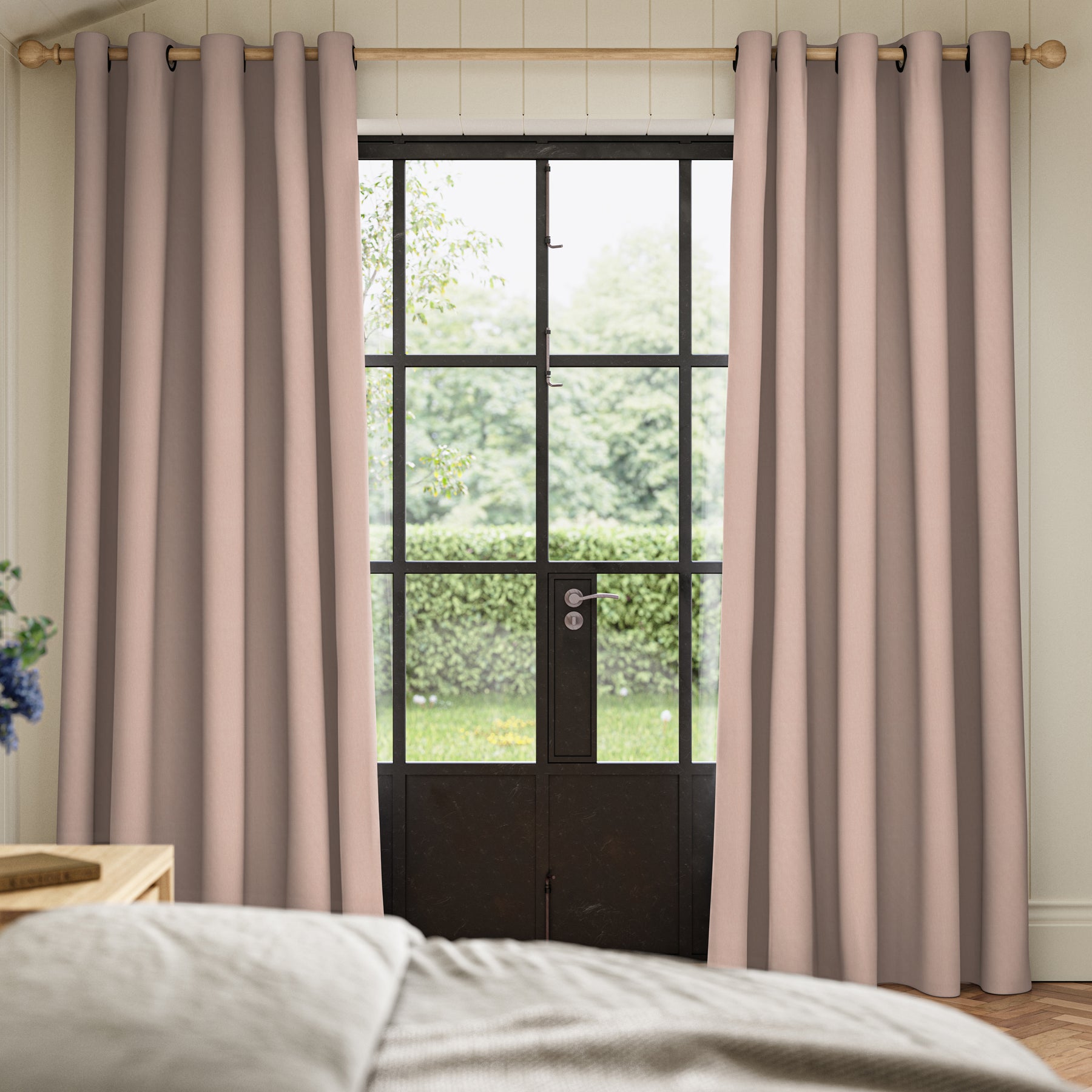 ANTE DECOR Fortress NO JOINS Dimout Made To Measure Roman Blind Blush