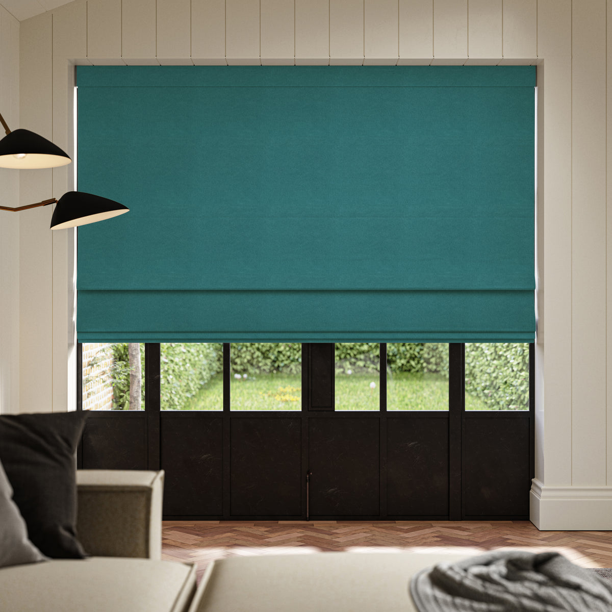 ANTE DECOR Fortress NO JOINS Dimout Made To Measure Curtains Peacock