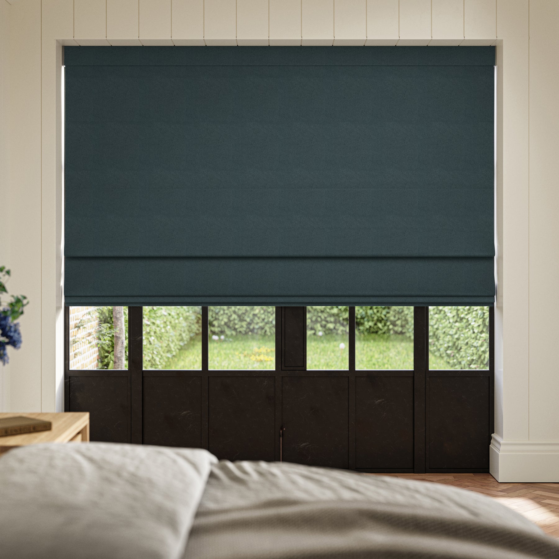 ANTE DECOR Fortress NO JOINS Dimout Made To Measure Roman Blind Slate