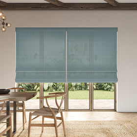 ANTE DECOR Aura NO JOINS Light Filtering Made To Measure Roman Blind Chambray