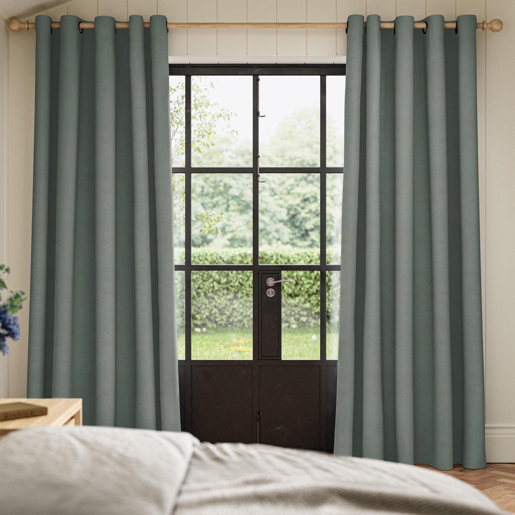 ANTE DECOR Virtus NO JOINS Soft Dim Out Made To Measure Roman Blind Charcoal