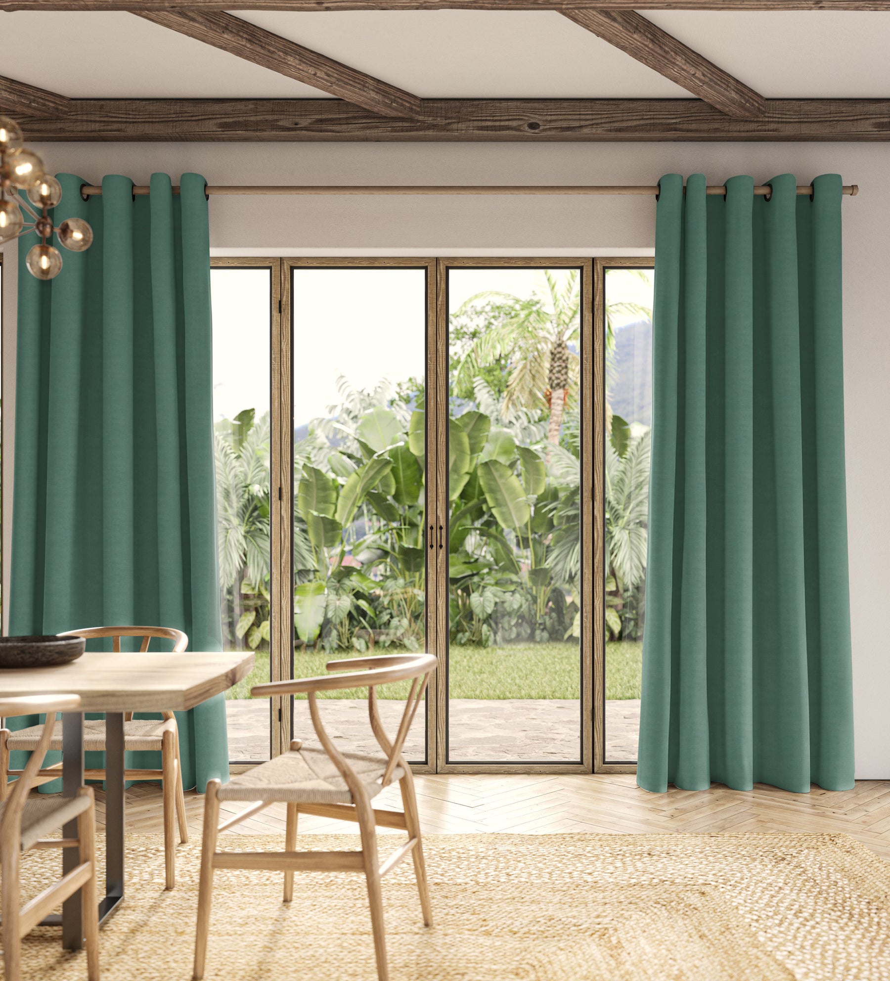 ANTE DECOR Virtus NO JOINS Soft Dim Out Made To Measure Roman Blind Pine