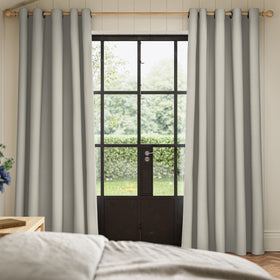 ANTE DECOR Lucent NO JOINS Sleek Blackout Made To Measure Curtains Ecru