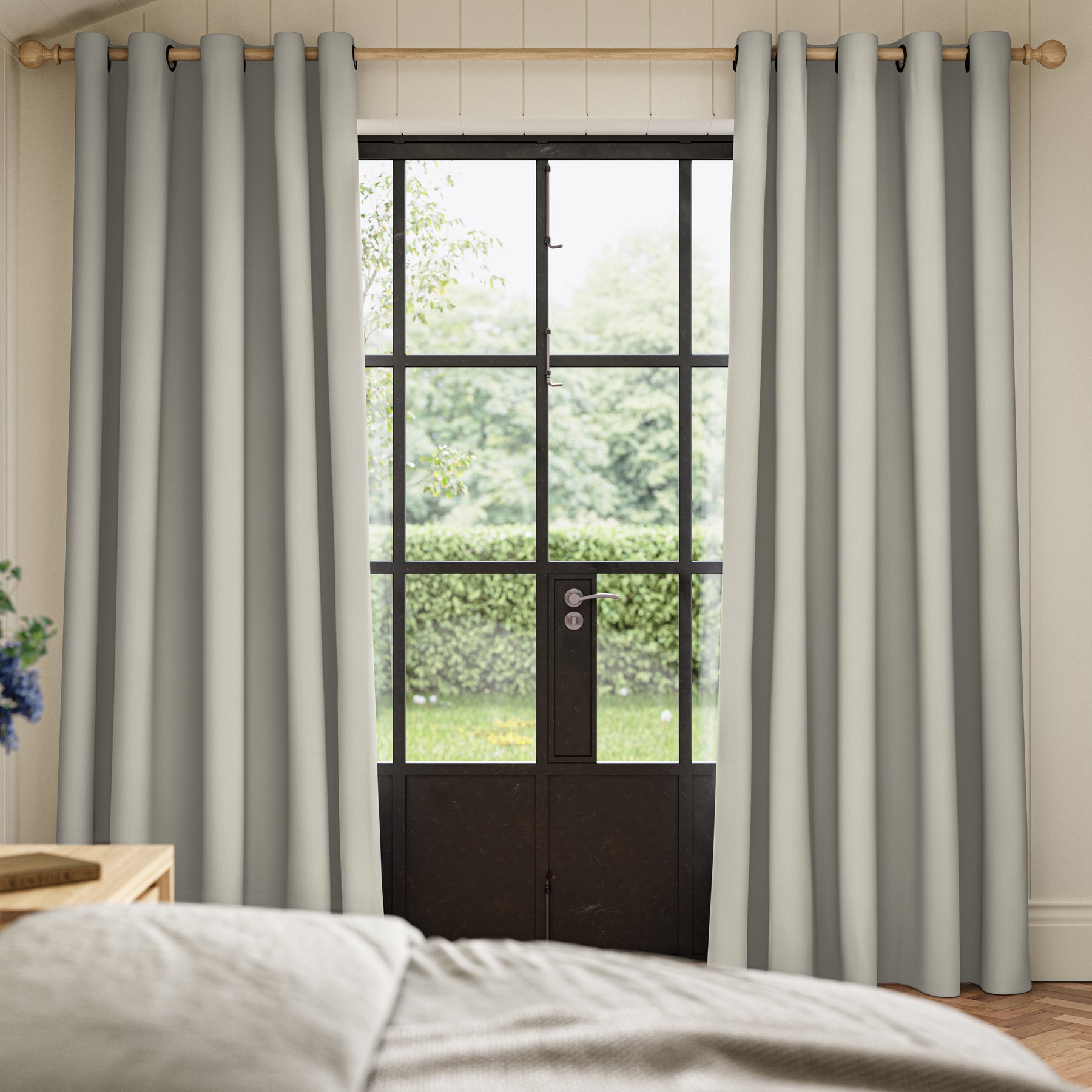 ANTE DECOR Lucent NO JOINS Sleek Blackout Made To Measure Roman Blind Ecru