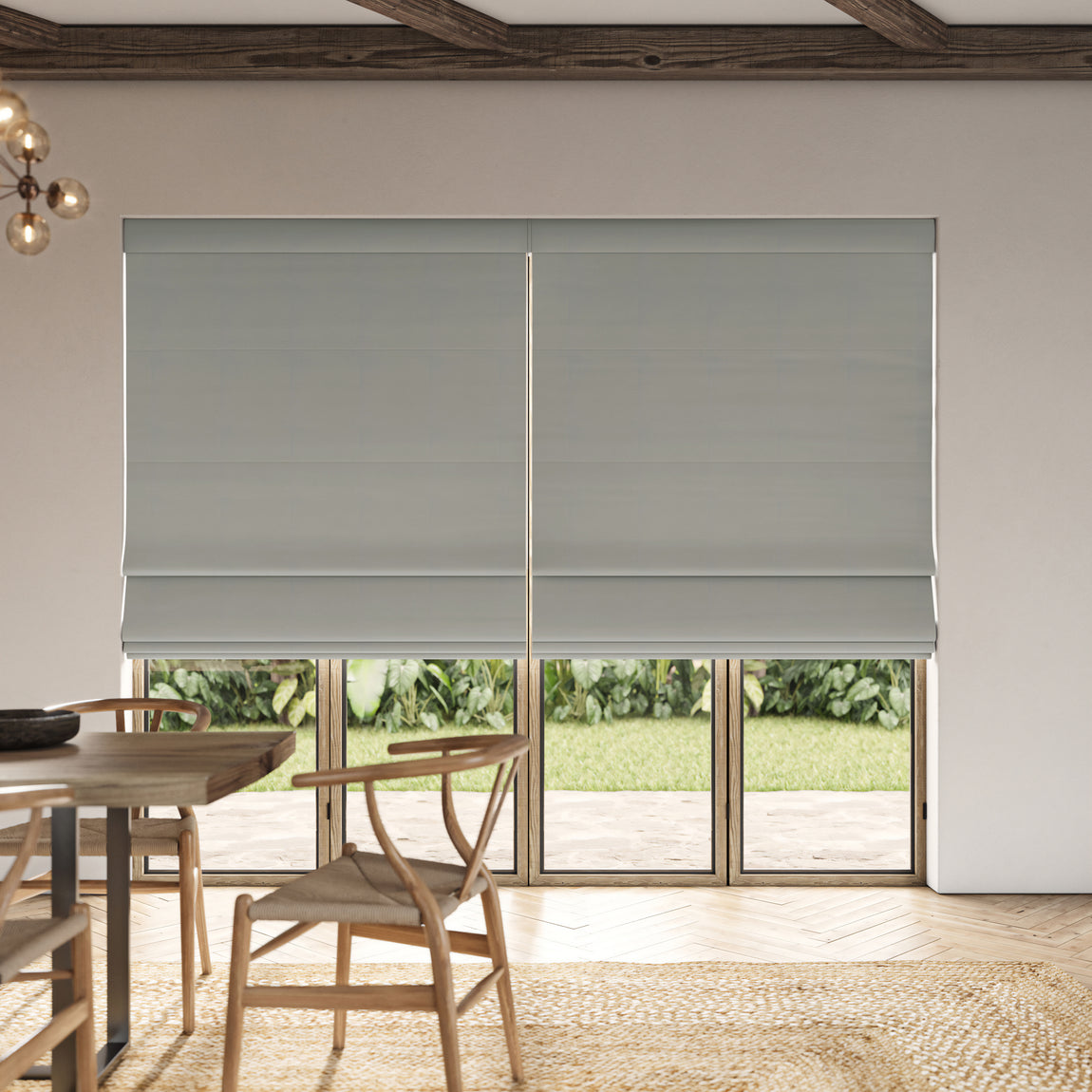 ANTE DECOR Lucent NO JOINS Sleek Blackout Made To Measure Curtains Ash