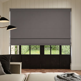 ANTE DECOR Lucent NO JOINS Sleek Blackout Made To Measure Roman Blind Smoke