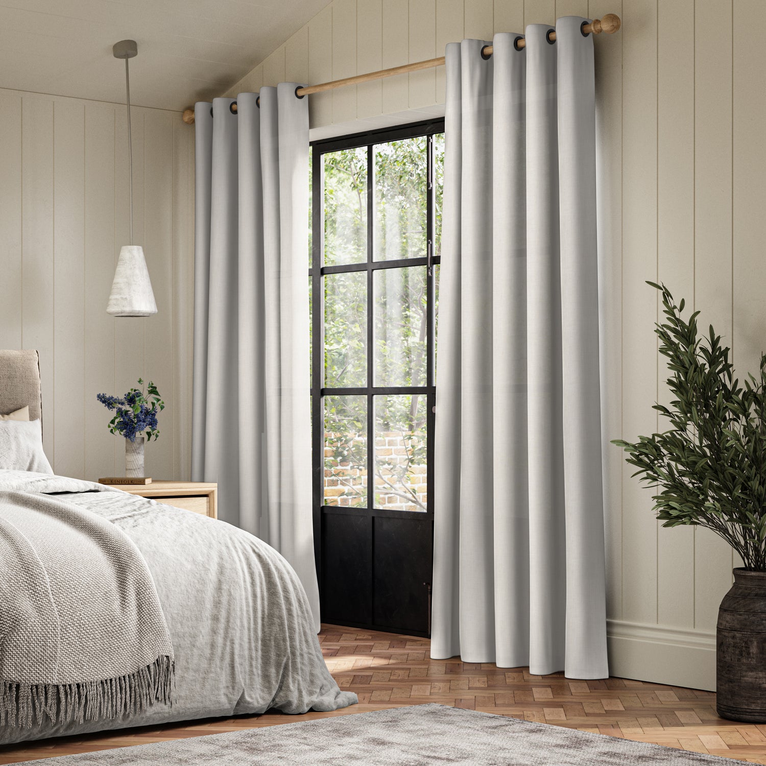 ANTE DECOR Celest NO JOINS Sheer Made To Measure Curtains White