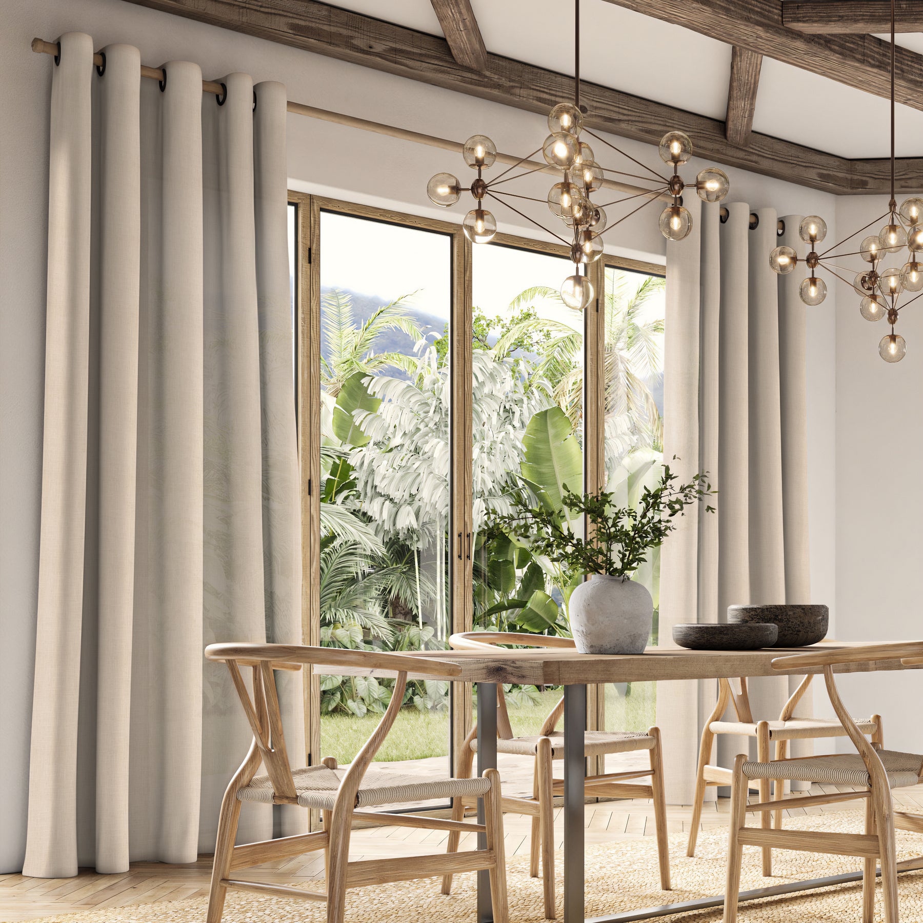 ANTE DECOR Celest NO JOINS Sheer Made To Measure Curtains Cream