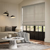 ANTE DECOR Celest NO JOINS Sheer Made To Measure Roman Blind Taupe