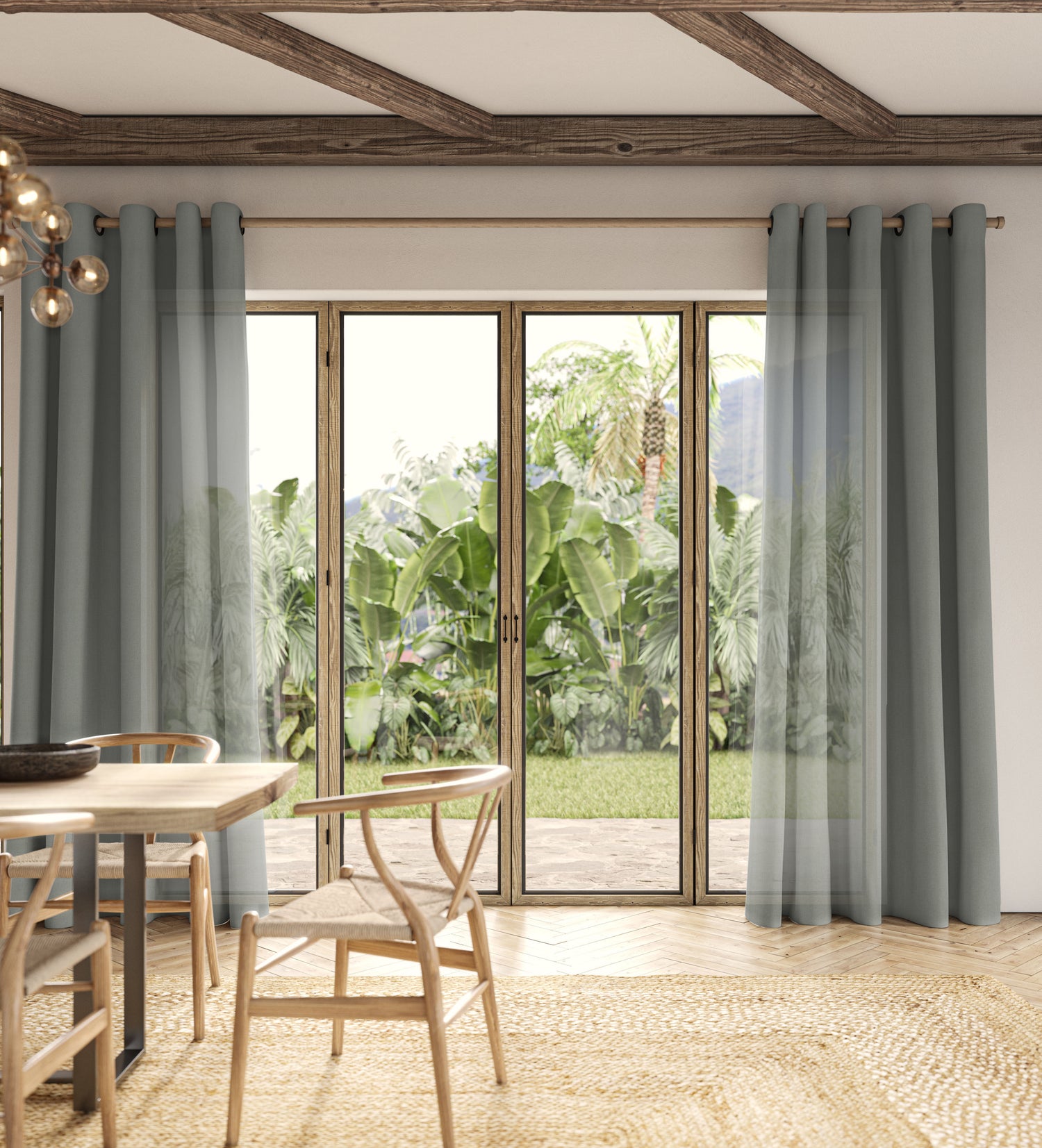 ANTE DECOR Celest NO JOINS Sheer Made To Measure Roman Blind Platinum