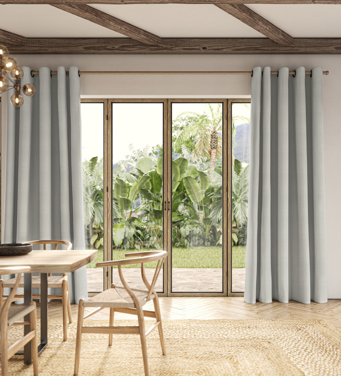 ANTE DECOR Lusso NO JOINS Blackout Made To Measure Curtains Mist
