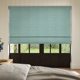 ANTE DECOR Lusso NO JOINS Blackout Made To Measure Roman Blind Duckegg