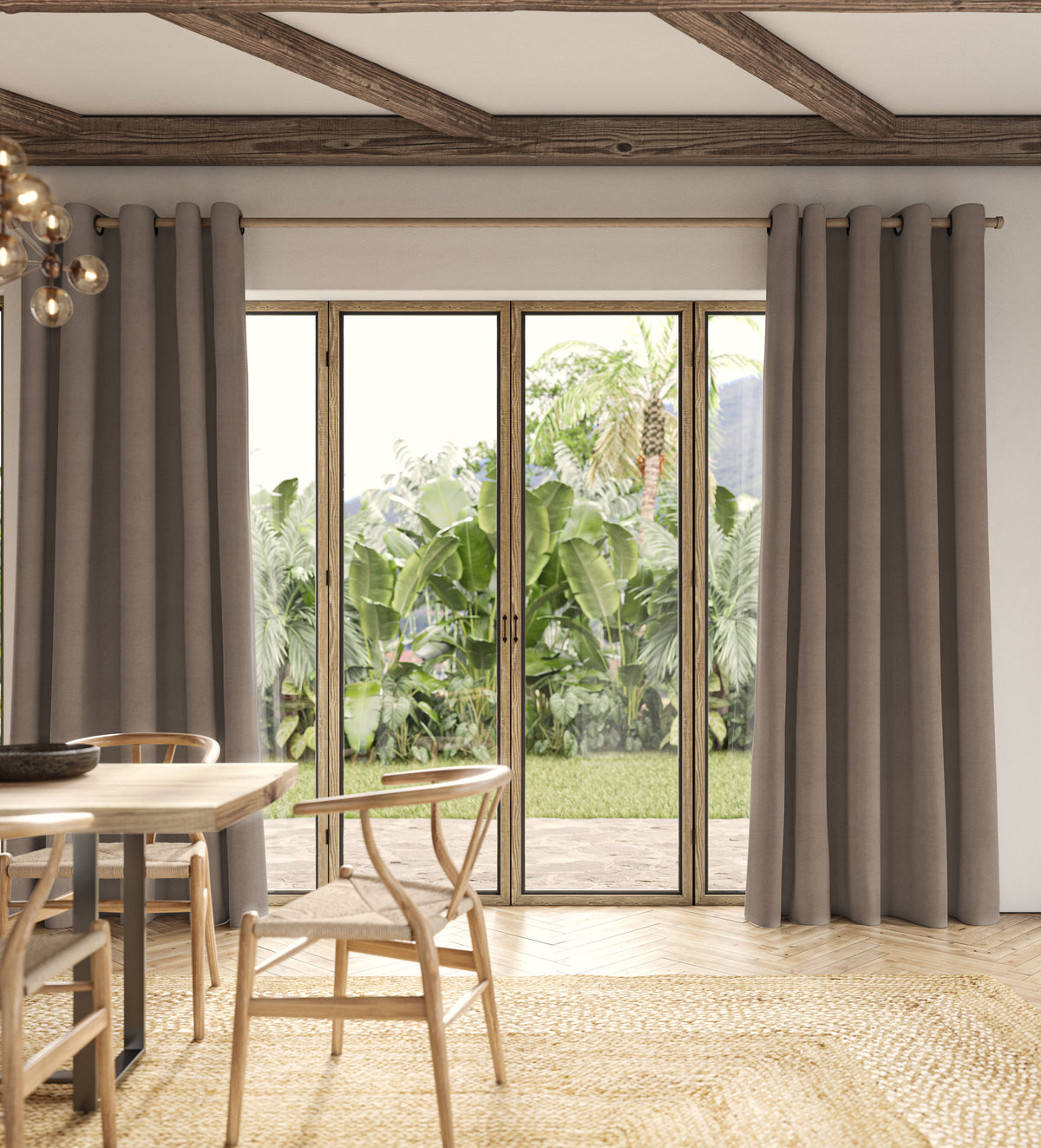 ANTE DECOR Lusso NO JOINS Blackout Made To Measure Roman Blind Parchment