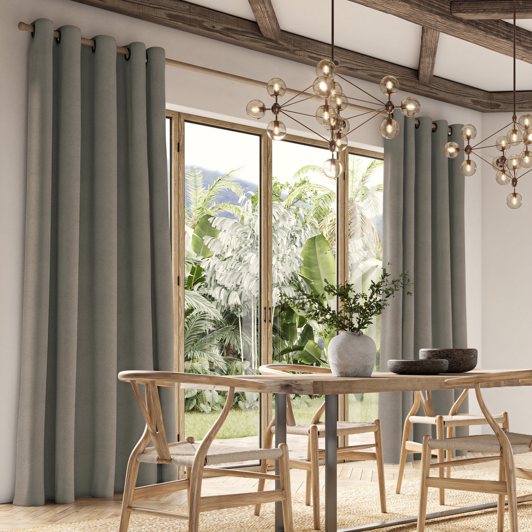 ANTE DECOR Lusso NO JOINS Blackout Made To Measure Curtains Parchment