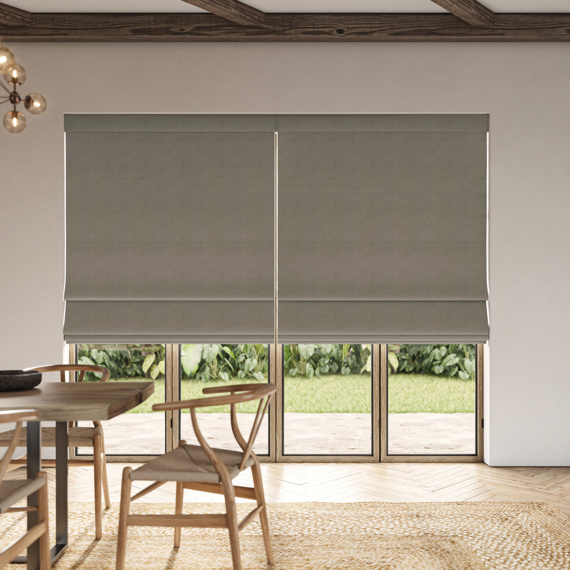 ANTE DECOR Lusso NO JOINS Blackout Made To Measure Curtains Parchment
