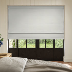 ANTE DECOR Concordia NO JOINS Blackout Made To Measure Roman Blind White