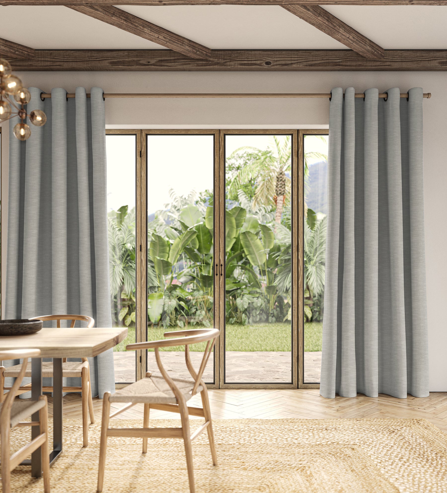 ANTE DECOR Concordia NO JOINS Blackout Made To Measure Roman Blind Mist