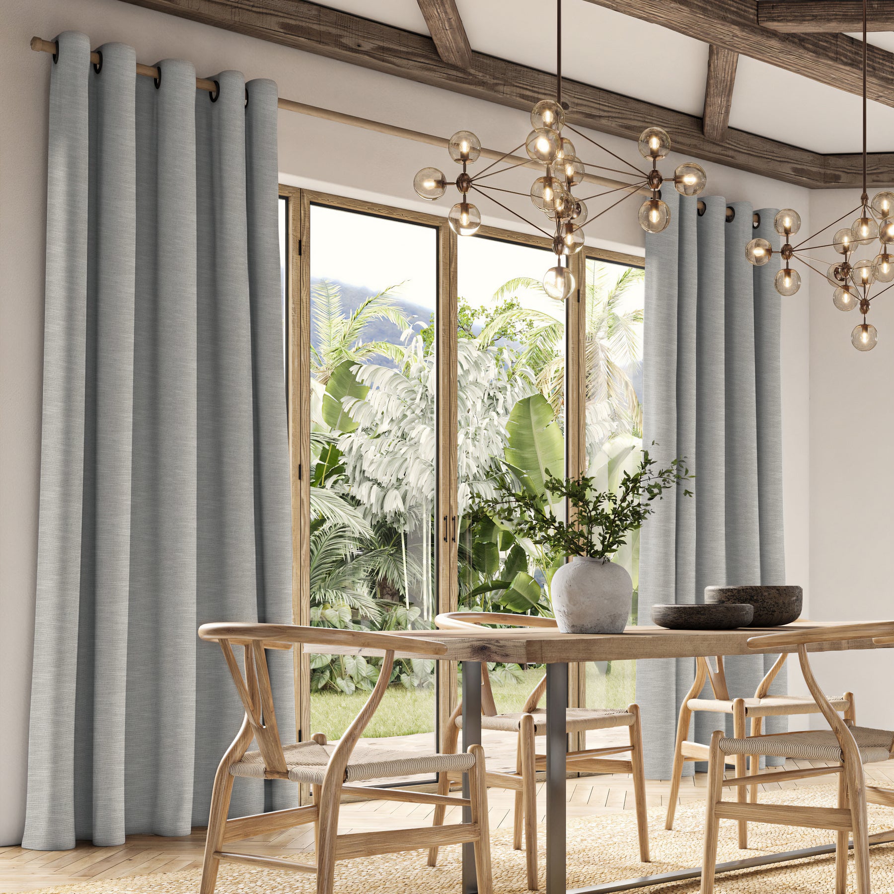ANTE DECOR Concordia NO JOINS Blackout Made To Measure Curtains Mist