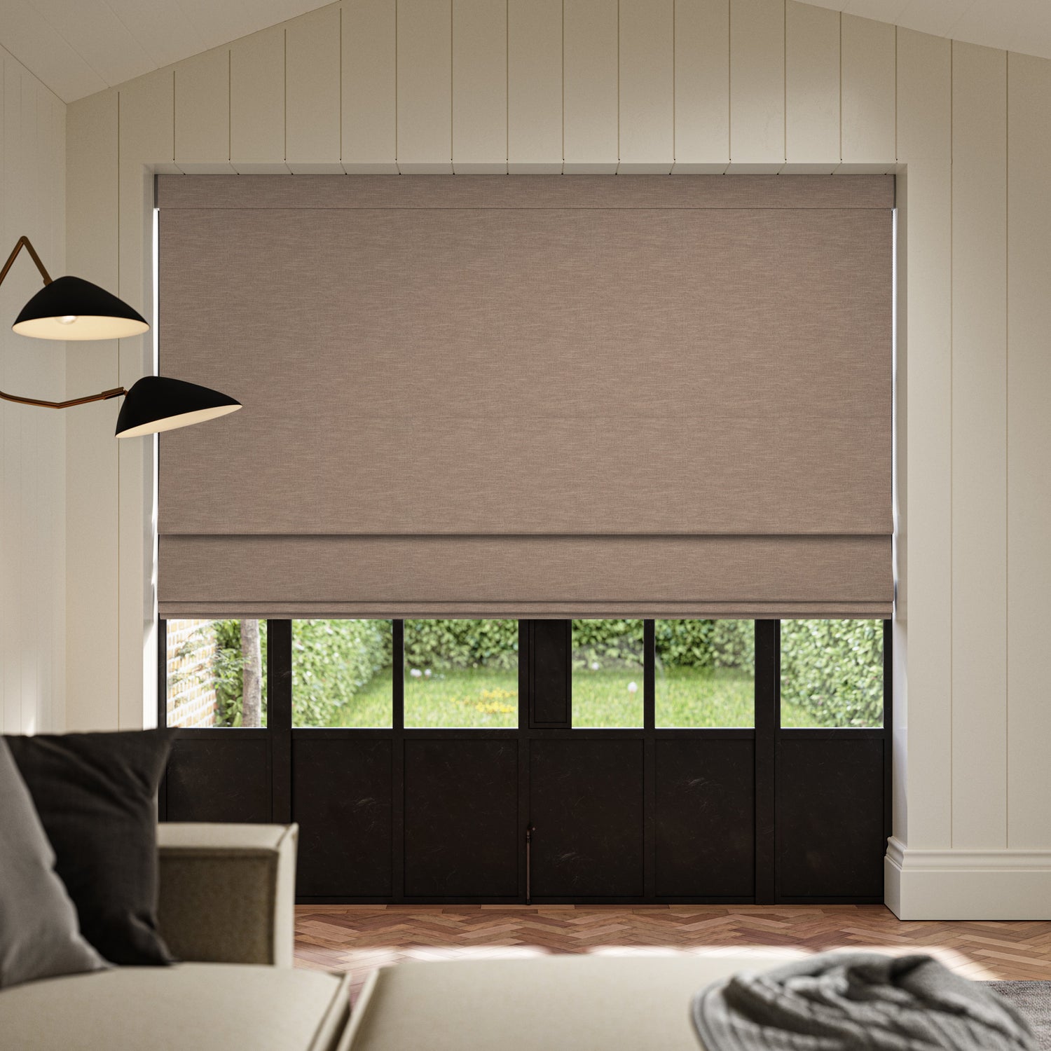 ANTE DECOR Concordia NO JOINS Blackout Made To Measure Curtains Oatmeal