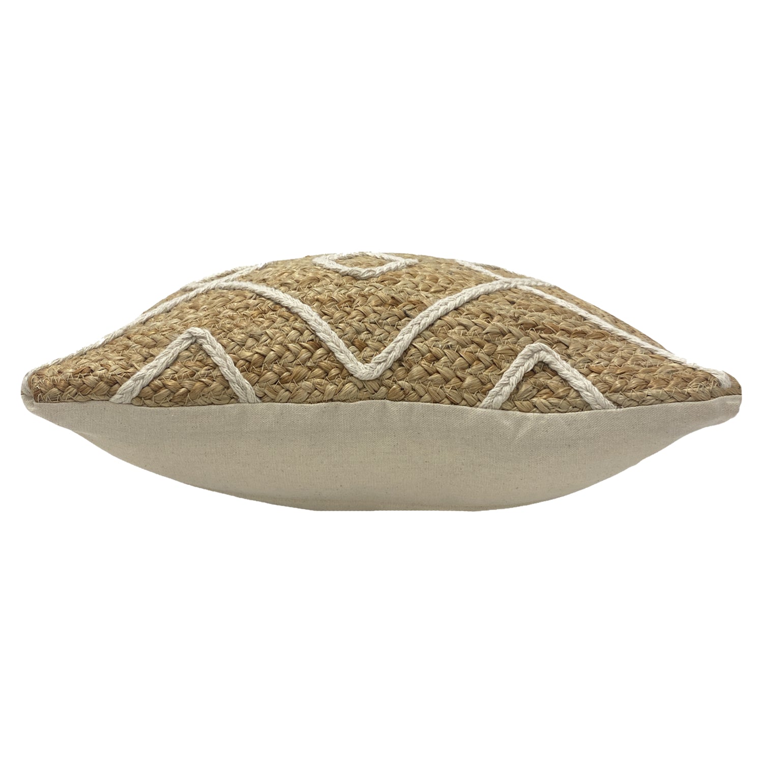 furn. Roolu Braided Jute 45cm x 45cm Filled Cushion Natural