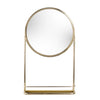 Ouko Round One Shelf 38cm x 60cm Mirror Brass