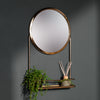 Ouko Round One Shelf 38cm x 60cm Mirror Brass