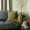 furn. Rowan Waffle 45cm x 45cm Filled Cushion Ochre