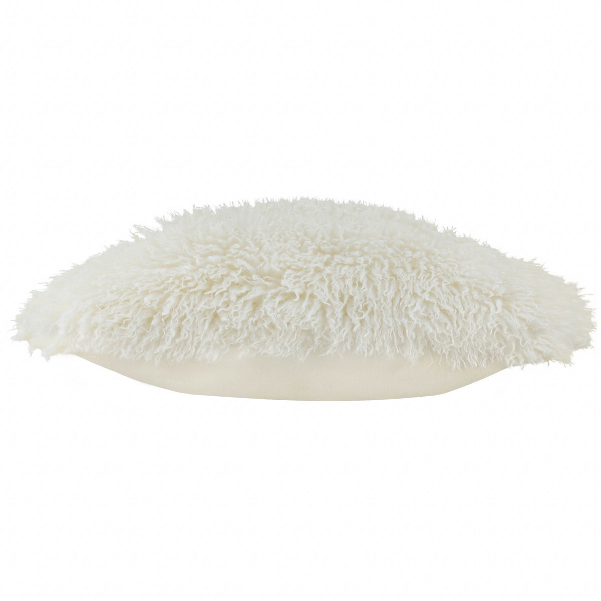 Furn Rowan Faux Fur 50cm x 50cm Filled Cushion Ecru