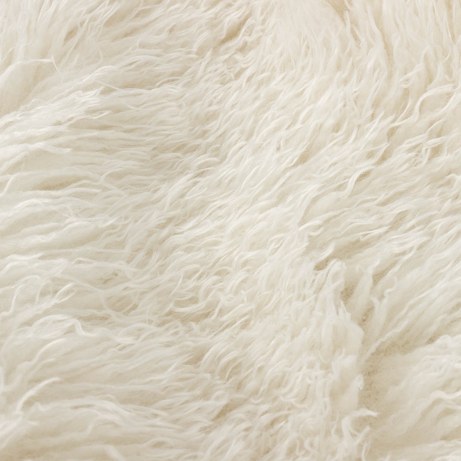Furn Rowan Faux Fur 50cm x 50cm Filled Cushion Ecru