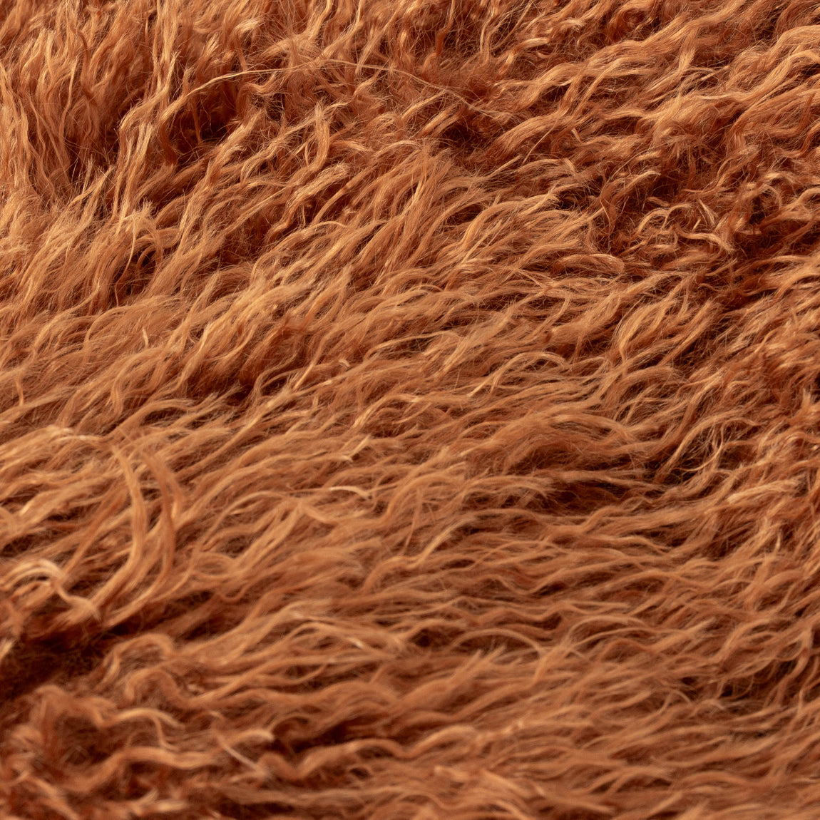 Furn Rowan Faux Fur 50cm x 50cm Filled Cushion Ginger
